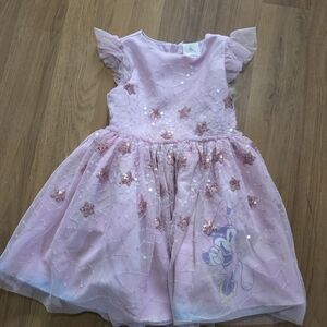 Disney Pink Starry Minnie Mouse Kids Formal Dress Size 3